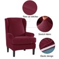 thumbnail image 3 of Becaristey 2piece Stretch Wing Chair Slipcover Extend Lifespan Of Wingback Chair Sofa Protector Fitting Unique coffee, 3 of 6
