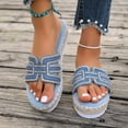 thumbnail image 1 of Tranfacy Chaussures d'Été, Sandales à Plateforme pour Femmes, Pantoufles Confort Décontractées à Bout Rond pour Femmes, Mode, Plage, Semelle Antidérapante, 1 of 4