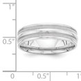thumbnail image 2 of 14K White Gold Heavy Comfort Fit Fancy Band, 2 of 2