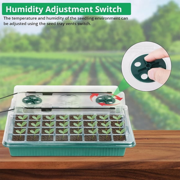 Linnome LED Grow Light for Seedling Tray with 8 Beads, Breathable Design for Indoor Gardening