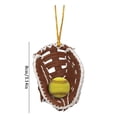 thumbnail image 3 of Personalized Acrylic Softball Glove Ornament, Custom Name Flat Design, Gift for Softball Players Lovers, 3 of 4