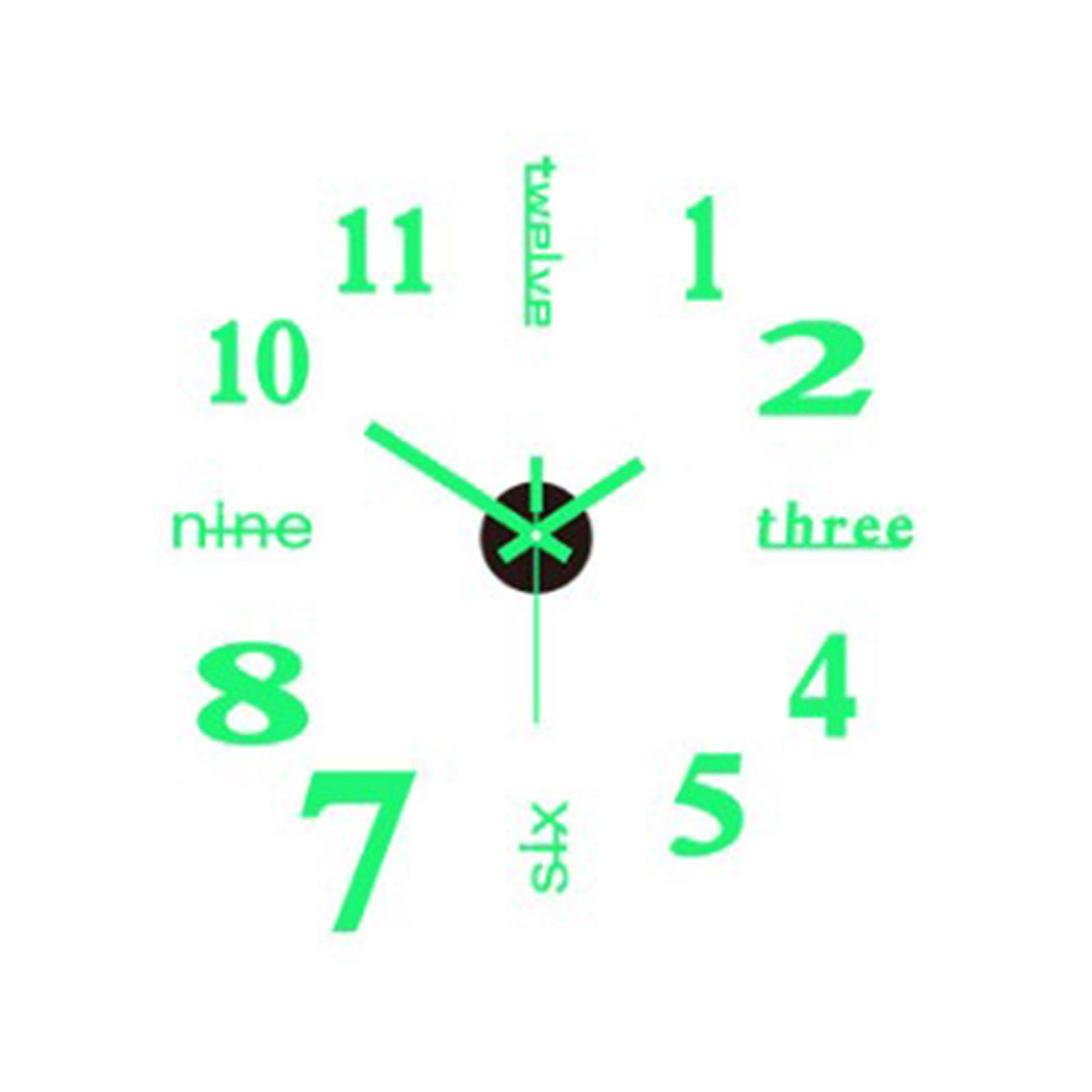 Birdeem Digital Clock Wall, Silent Wall Clock, Comfortable and Diy Wall Clock without Punching, Personalized Living Room, Bedroom Clock, Silent Digital Clock, Decorative Wall Sticker Clock