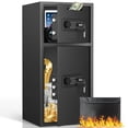thumbnail image 1 of Kavey 6.0 Cub Extra Large Safe Box, Home Safe with Fireproof Waterproof Bag & Drop Slot, Money Safe with Backlit Touch Keypad, Drop Safe Box with Double Door for Business Home, 1 of 6