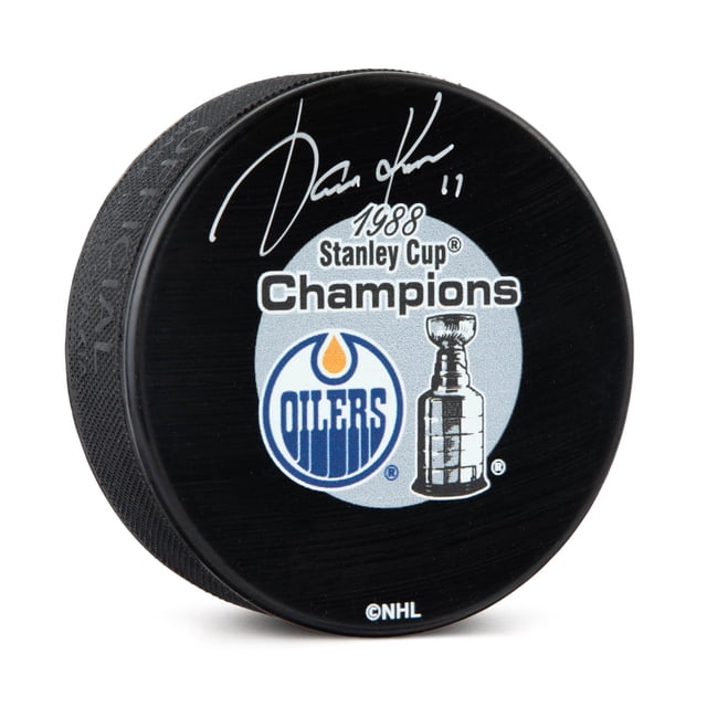 Jari Kurri Signed Edmonton Oilers 1988 Stanley Cup Puck
