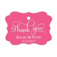 thumbnail image 1 of 100 Pcs Merci Personnalisé Hang Tags Personnalisé Cadeau de Faveur de Mariage Papier Tags, 1 of 1