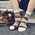 thumbnail image 2 of serony Winter Square Block Crew Length Wool Breathable Men Socks Vintage Ethnic Style Moisture Wicking, 2 of 9