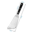 thumbnail image 5 of Spatule Ajourée en Acier Inoxydable de 11 Po / Retourne-Gril Antiadhésif pour Poisson, Burgers et Crêpes / Qualité Commerciale, 5 of 5