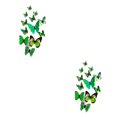 thumbnail image 3 of serony 12Pcs 3D DIY Wall Stickers PVC Kid Room Decal Home Decoration Decor green 2Set, 3 of 6