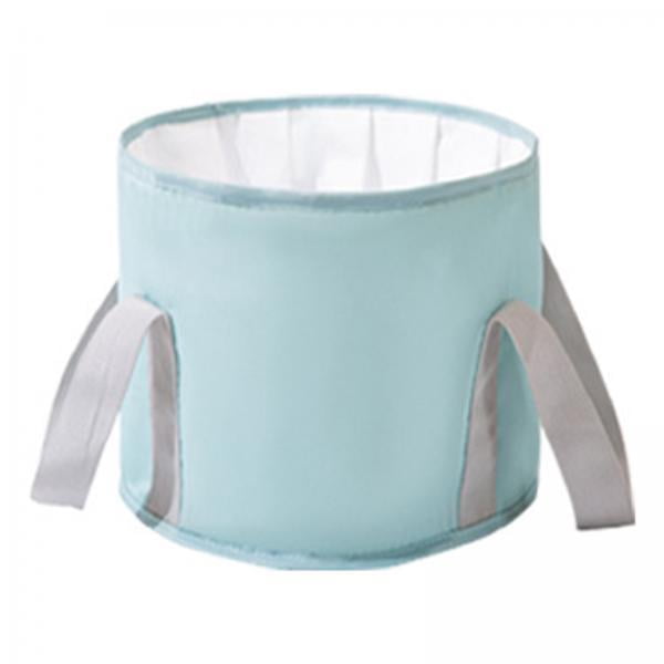 Siruishop 2xFoldable Basin Washbasin with Handle Bath Bag Foot Soaking Bag for Gardening Blue