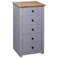 thumbnail image 3 of vidaXL Sideboard Grey 46x40x89 cm Pine Panama Range, 3 of 5