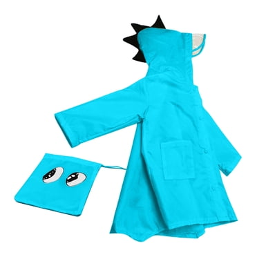 Dvkptbk Rain Poncho Kids,Dinosaur Waterproof Rain Coat with Hood, Lightweight Portable Toddler Rain Jacket for Children Boys Girls 3 Years