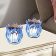 thumbnail image 2 of 2 Pcs Plastic Electronic Candle Light Liliaceous Flower Shaped Flameless LED Tea Light Candle for Wedding Party Table Centerpiece Decoration with Transparent Glow Blue Pink Coffee Clear, 2 of 6