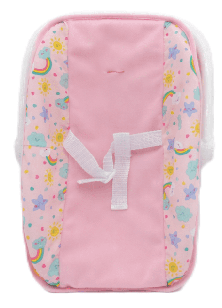 My Sweet Baby 13 pouces Poupée bébé avec porte-bébé et poignée, 4 pièces incluses, teint foncé, thème rose