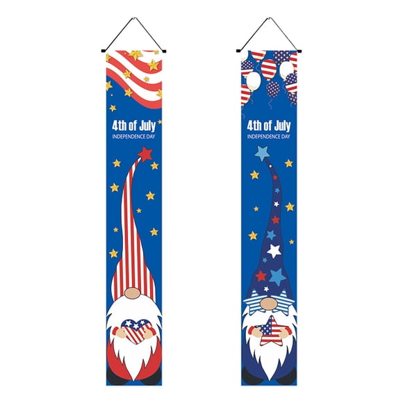 4th Of July Welcome Porch Sign Memorial Day Banner Decorations Patriotic Black Independence Day Hanging Banner For Home Party Door Outdoor