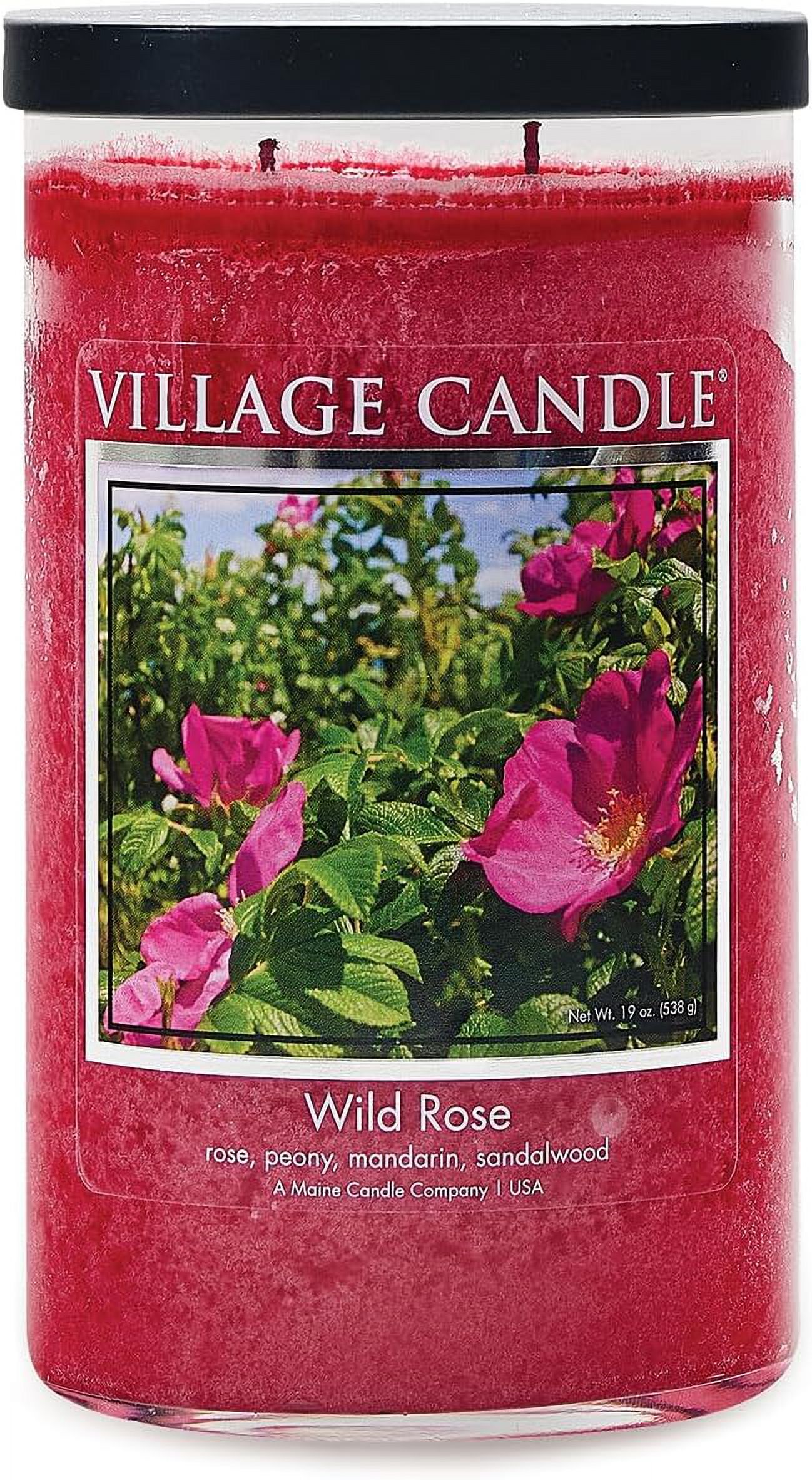 czcpp-Wild Rose Large Tumbler Glass Jar, Scented Candle, 19 oz., Pink
