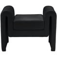 thumbnail image 3 of Meridian Furniture Stylus Black Velvet Bench, 3 of 7