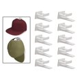 thumbnail image 4 of 10 Pcs Crochets à Chapeaux pour Mur, Porte-Chapeaux Multifonctionnels Durables Blancs, 4 of 9