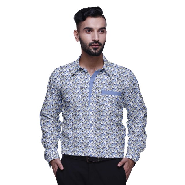 BESTMAN Chemise Habillée Décontractée pour Homme à Manches Longues, Coupe Ajustée, en Coton, à Boutons