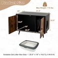 thumbnail image 2 of Gymax Industrial Cat Litter Box Enclosure Hidden Washroom Cat House End Table Cabinet, 2 of 10