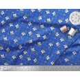 thumbnail image 3 of Soimoi Blue Moss Georgette Fabric Check & Floral Print Fabric by Yard 42 Inch Wide, 3 of 6