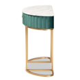 thumbnail image 4 of Baxton Studio Brush Gold Finish 1-Drawer Console Table with Faux Marble Tabletop, 4 of 10