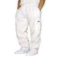 thumbnail image 1 of Mens Loose Cargo Pants Cual Drawstring Eltic Waist Wide Leg Athletic Sweatpants Outdoor Trousers, 1 of 3