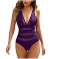 thumbnail image 2 of FcBaudy Womens Swimsuits One Piece Swimsuit Women Plus Size Swimsuit for Women Tankini Swimsuits for Women Women Solid Color Backless Strap Bikini Swimsuit Women polyester Swimsuit, 2 of 3
