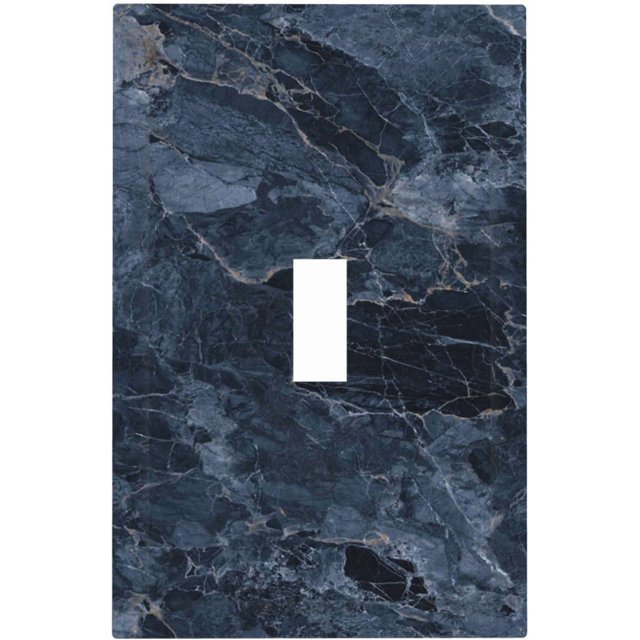 Nadoabtm Decorative Light Switch Cover Realistic Deep Blue Marble Pattern 1 Gang Single Toggle Decorator Outlet Wall Plate Device Electrical Faceplate Switchplates for living Room Home Decor
