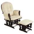 thumbnail image 1 of Patiojoy Nursery Glider and Ottoman, Adult Rocking Chair with Storage Pocket for Bedroom and Living Room, Beige, 1 of 6