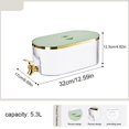 thumbnail image 2 of YIHNDIS Drink Dispenser, Water Dispenser Countertop, Glass Drink Dispenser, Beverage Dispenser, with Leak-Proof Spigot, Clear Rectangular Jar, Storage for Party, Fridge, for Water, Iced Tea, 2 of 4