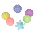 thumbnail image 3 of Baby Sensory Ball, Elastic Funny Soft Textured Ball Set 6pcs Portable  For Toddler For Home Multicolor,Warm Color, 3 of 8