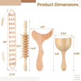 thumbnail image 4 of 4-in-1 Wood Therapy Massage Tools, Lymphatic Drainage Massager Tool Set, Wood Massage Cup Massage Roller Stick Roller Rope Contouring Board, Cellulite Body Sculpting Massage Kit for Muscle Pain Relief, 4 of 6