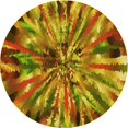 thumbnail image 1 of Ahgly Company Machine Washable Indoor Round Transitional Mahogany Brown Area Rugs, 6' Round, 1 of 7