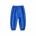 thumbnail image 1 of Sentmoon Pantalon de Pluie pour Garçons avec Capuchon, Taille Élastique, Pantalon Imperméable pour Garçons avec Imprimé, Pantalon de Randonnée Toutes Saisons pour la Randonnée, le Randonnée et le Voyage 10 Ans, 1 of 4