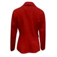 thumbnail image 4 of Grrvtrz Womens One Button Blazer Lightweight Office Work Suit Jacket Stretch Lapel Collar Long Sleeve Jacket with Pockets, 4 of 5