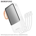 thumbnail image 5 of BOROFONE BJ60A 20000mAh Flashlight Power Bank With 4 cables IP/Type-C Multiple outputs Power supply for Mobile phone LED display Black, 5 of 5