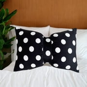 Chmadoxn Polka Dots Pillow Bow Pillow Cushion Bow Pillow Lumbar Pillow Suitable For Living Room Bedroom Office 19.6x13 Inches Detachable Pillow Velvet pillows