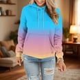 thumbnail image 2 of Sentmoon Women's Hoodies Long Sleeve Loose Oversized Women's Sweatshirts Gradient Color with Pocket Drawstring Fall Womens Clothes Winter Stylish for Party XL, 2 of 6