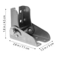 thumbnail image 3 of Miangastore 4pcs Folding Table Hinges Iron Silver Multipurpose Design for Workshops, 3 of 8