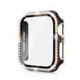 thumbnail image 1 of Apple Watch Case with Tempered Glass Screen Protector for Apple Watch 44mm Series 6/5/4/SE, Bling Crystal Diamond Rhinestone Ultra-Thin Bumper Full Cover Protective Case for Women Girls iWatch, 1 of 6