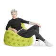 thumbnail image 2 of Gouchee Home Fluffy Stars Green Faux Fur Bean Bag Chair – Soft Polyester with Polystyrene Bead Filling, Suitable for Adults and Teens, Lightweight & Cozy Seating for Bedroom, Living Room or Playroom, 2 of 7