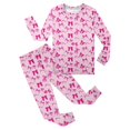 thumbnail image 2 of Ensemble de Pyjamas Garçon Tout-Petit Imprimé Nœud Col Rond Doux Confort Été Tenue Fille Garçon Pyjamas Taille 2T 3T, 2 of 5