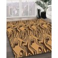 thumbnail image 3 of Ahgly Tapis Rectangulaire Lavable en Machine Rouge Brun, 3 Pieds x 5 Pieds, 3 of 7