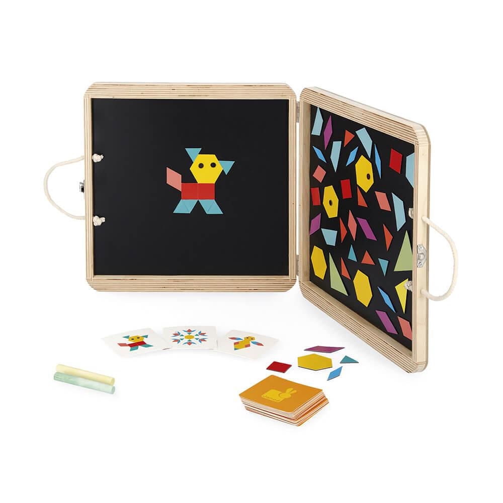 Janod - Magnetic Geometric Puzzle - Educational Portable Toy Tangram ...
