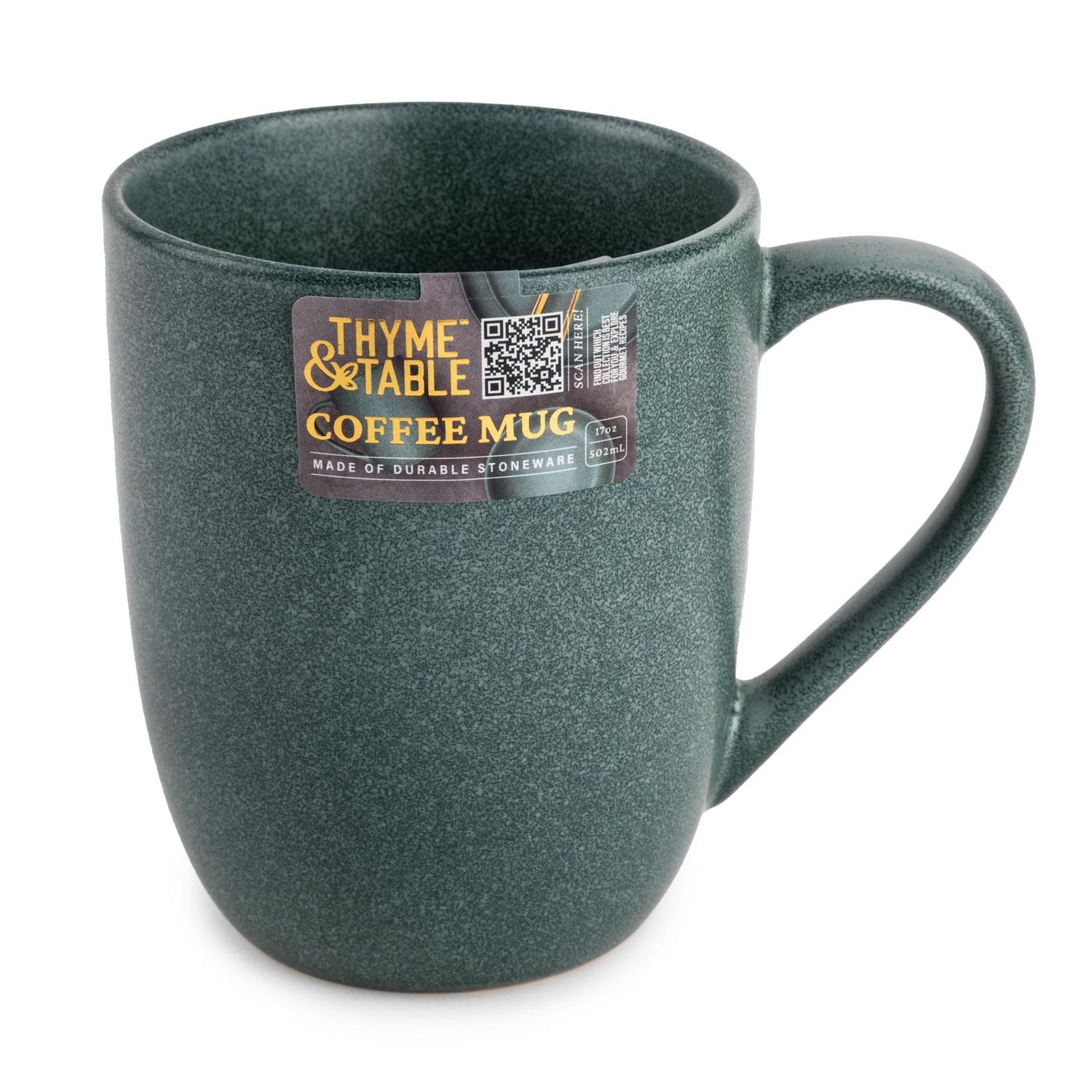 Tasse en grès Thym & Table, vert caspien