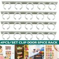 thumbnail image 1 of 4 Strips Spice Racks, Adhesive Spice clip gripper clips, Holds 20 Spice Jars, Extra Strength, 1 of 8