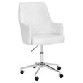 thumbnail image 1 of Sunpan Chase 17-21" Transitional Faux Leather Office Chair in White, 1 of 5