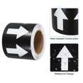 thumbnail image 3 of Unique Bargains Directional Flow Arrow Tape 4'x65', Adhesive Pipe Identification Marking Stickers, White on Black, 3 of 5