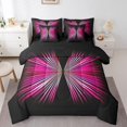 thumbnail image 1 of Erosebridal Abstract Butterfly Bedding Queen Size, Geometry Lines Bedding Accessories, Hot Pink, Reversible 7pcs, 1 of 5