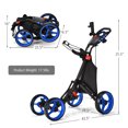 thumbnail image 2 of Goplus Chariot de Golf Pliant à 4 Roues avec Sac, Tableau d'Affichage, Poignée Ajustable, Bleu, 2 of 10